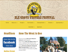 Tablet Screenshot of elkgrovewesternfestival.org